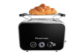 Russell Hobbs Distinctions 2 Slice Toaster - Black & Stainless Steel | 26430