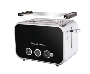 Russell Hobbs Distinctions 2 Slice Toaster - Black & Stainless Steel | 26430