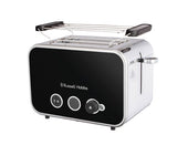 Russell Hobbs Distinctions 2 Slice Toaster - Black & Stainless Steel | 26430