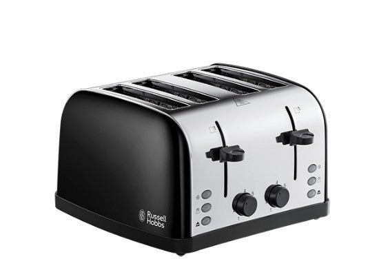 Russell Hobbs 4 Slice Toaster - Stainless Steel/Black | 28360
