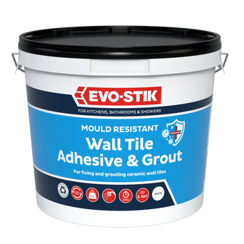 EVO-STIK Tile A Wall Adhesive & Grout Waterproof Standard 2.5LTR | 30812623