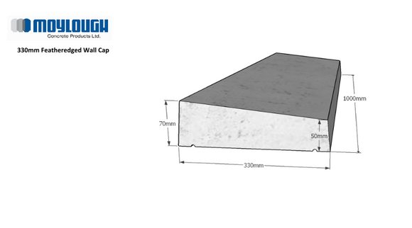 325mm Feather Edged Wall Caps