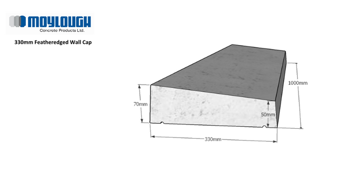 325mm Feather Edged Wall Caps