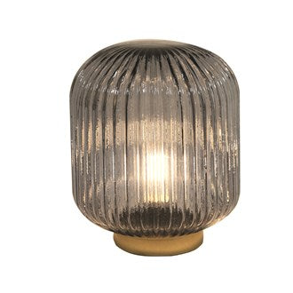 Ribbed Glass Ball Lamp 19.5cm - Battery Operated | 33030