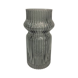 Grey Stripe Vase 29cm | 33559S