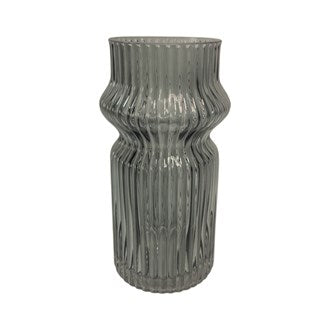 Grey Stripe Vase 20cm | 33560S