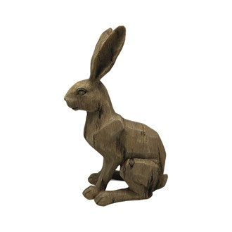 Wood Effect Hare Figurine 35.5cm | 33807