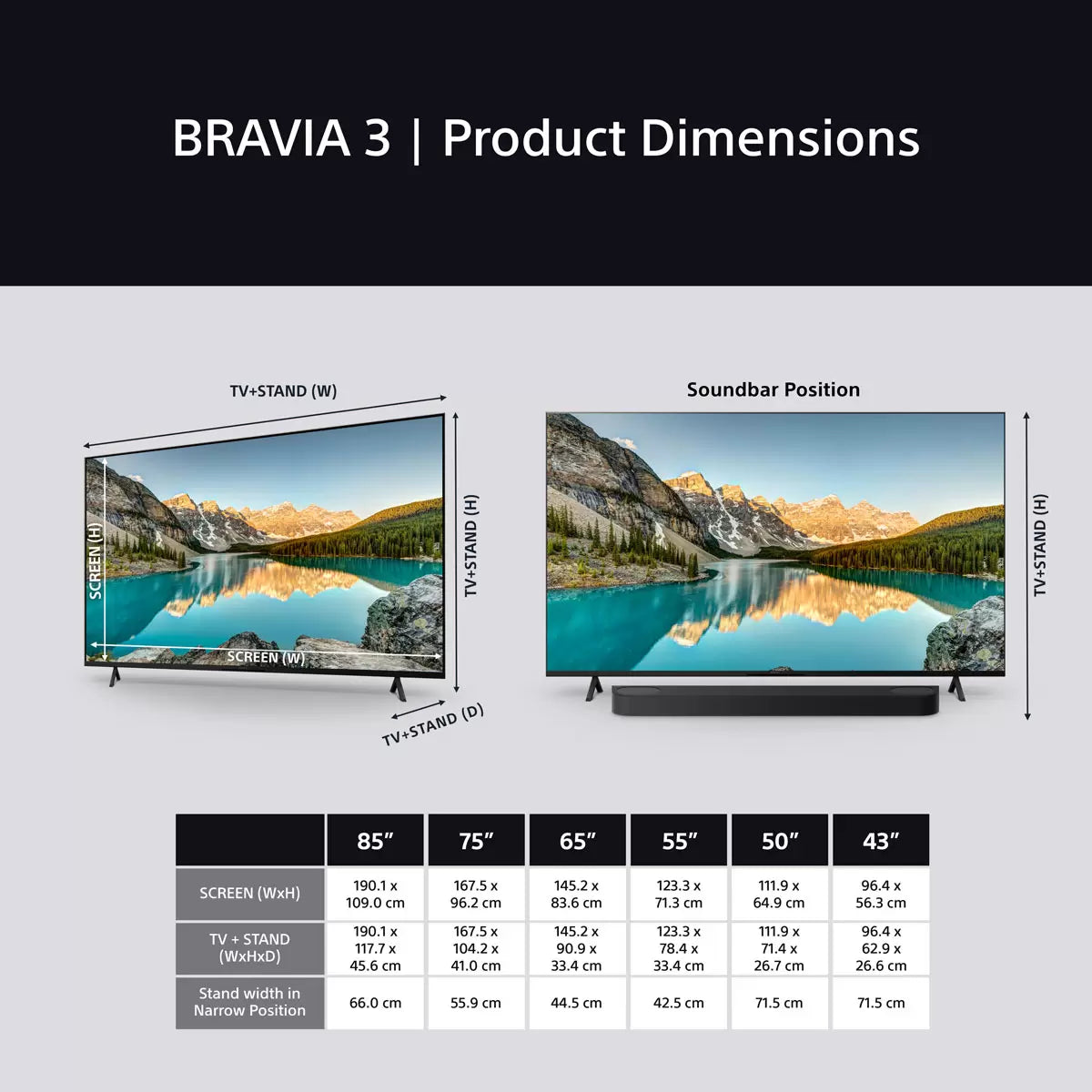 Sony 55" Bravia 3 Direct LED Smart Tv | K55S38BP.UKA