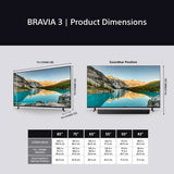 Sony 55" Bravia 3 Direct LED Smart Tv | K55S38BP.UKA