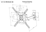 Vivanco TV Wall Bracket Full Motion VESA 400 | 37980