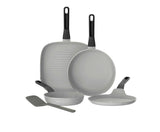 BergHOFF 4 Pc Frying Pan Set Non Stick Grey Glints Spirit with turner Balance | 3950614