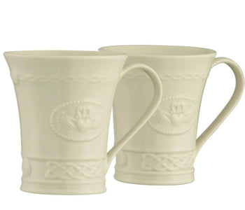 Belleek Classic Claddagh 10oz Mug Pair | 4131B