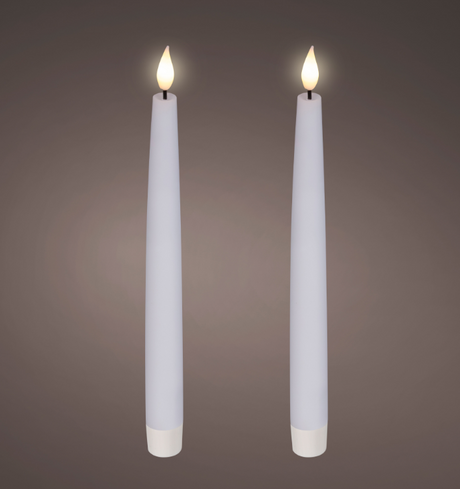 LED Realistic Wick Dinner Candles – Set of 2 | 480444