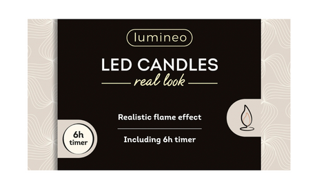 LED Realistic Wick Dinner Candles – Set of 2 | 480444