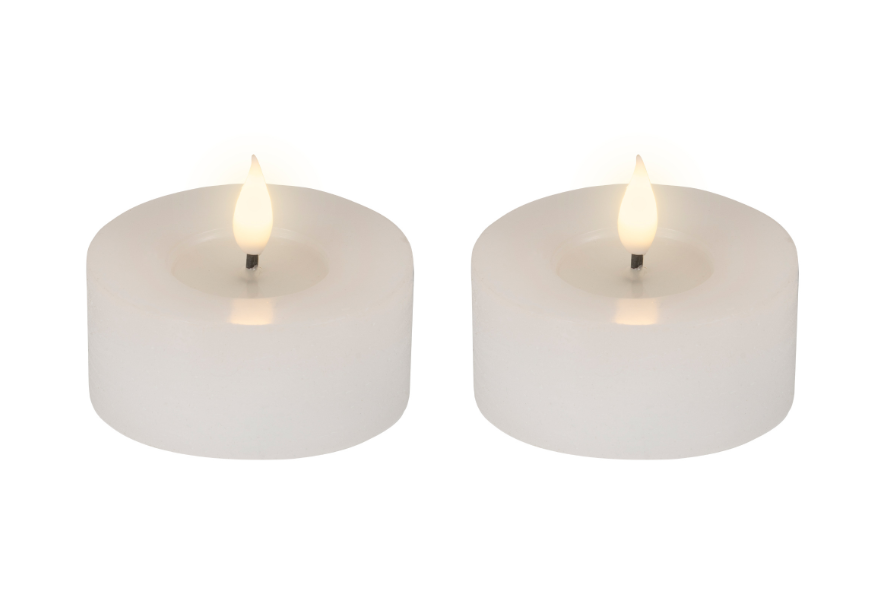 LED Realistic Wick Tealights – Set of 2 | 480446