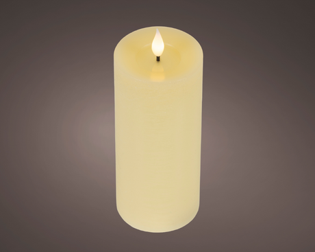 Led Realistic Wick Candle 20cm - Cream | 480463