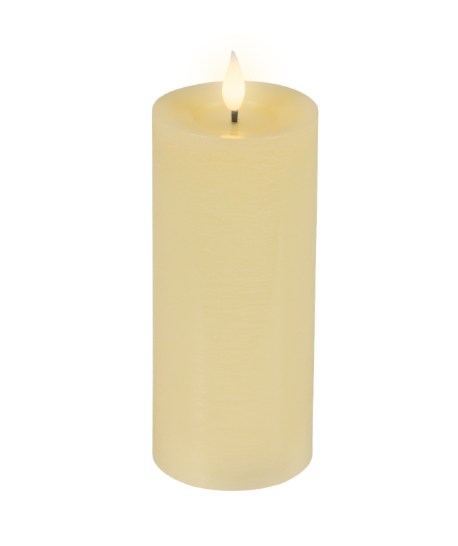 Led Realistic Wick Candle 20cm - Cream | 480463