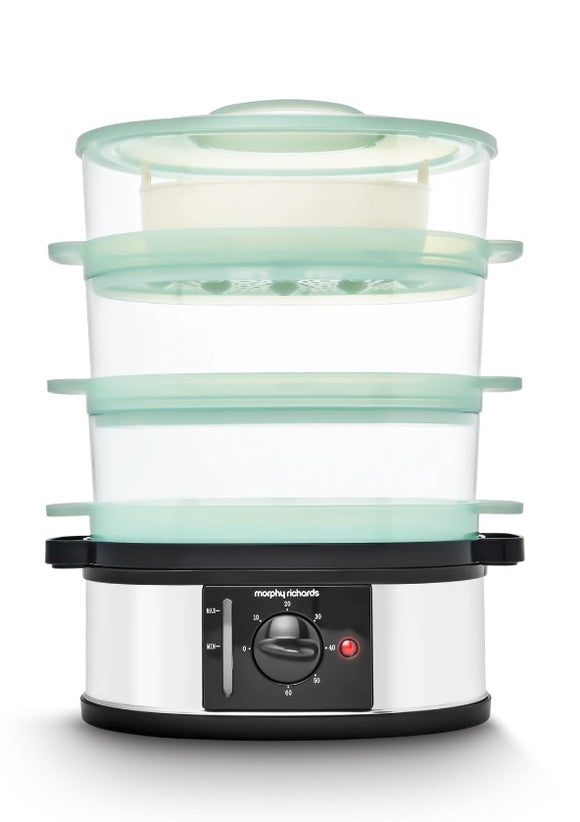 Morphy Richards 3 Tier Food Steamer - Stainless Steel | 48755