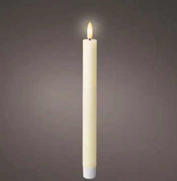 Dinner Candles Led Wick 24.5cm Set Of 2 - Cream | 489159
