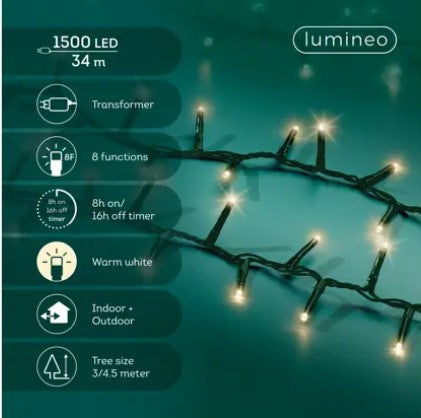 Outdoor LED Warm White Compact Lights GB 8 Function Twinkle Effect | 498917
