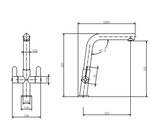 Ida Dual Lever Kitchen Sink Mixer - Brushed Chrome | 5002BF