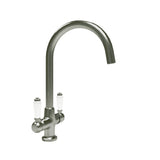 Eden Victorian Swan Neck Kitchen Sink Mixer - Brushed Chrome | 5004BF