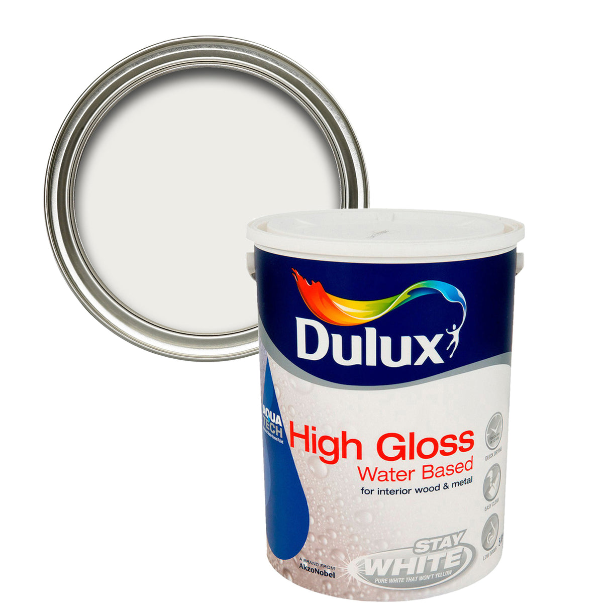 Dulux Stay White High Gloss Pure Brilliant White 5L | 5175747