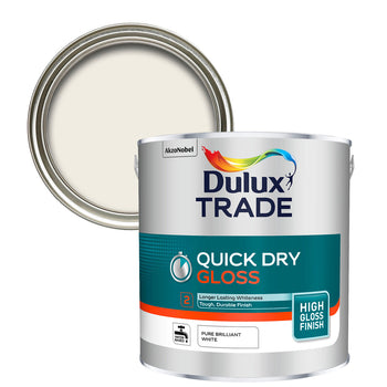 Dulux Trade Quick Dry Gloss Pure Brilliant White 2.5L | 5220092