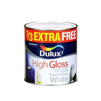 Dulux High Gloss Pure Brilliant White 750ml + 33% FREE | 5083959