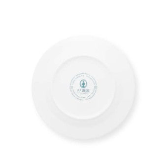 Plate Flower Festival Scallop Red-Light Blue 26.5cm │51.001.286