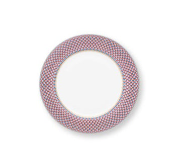 Plate Flower Festival Scallop Red-Light Blue 26.5cm │51.001.286