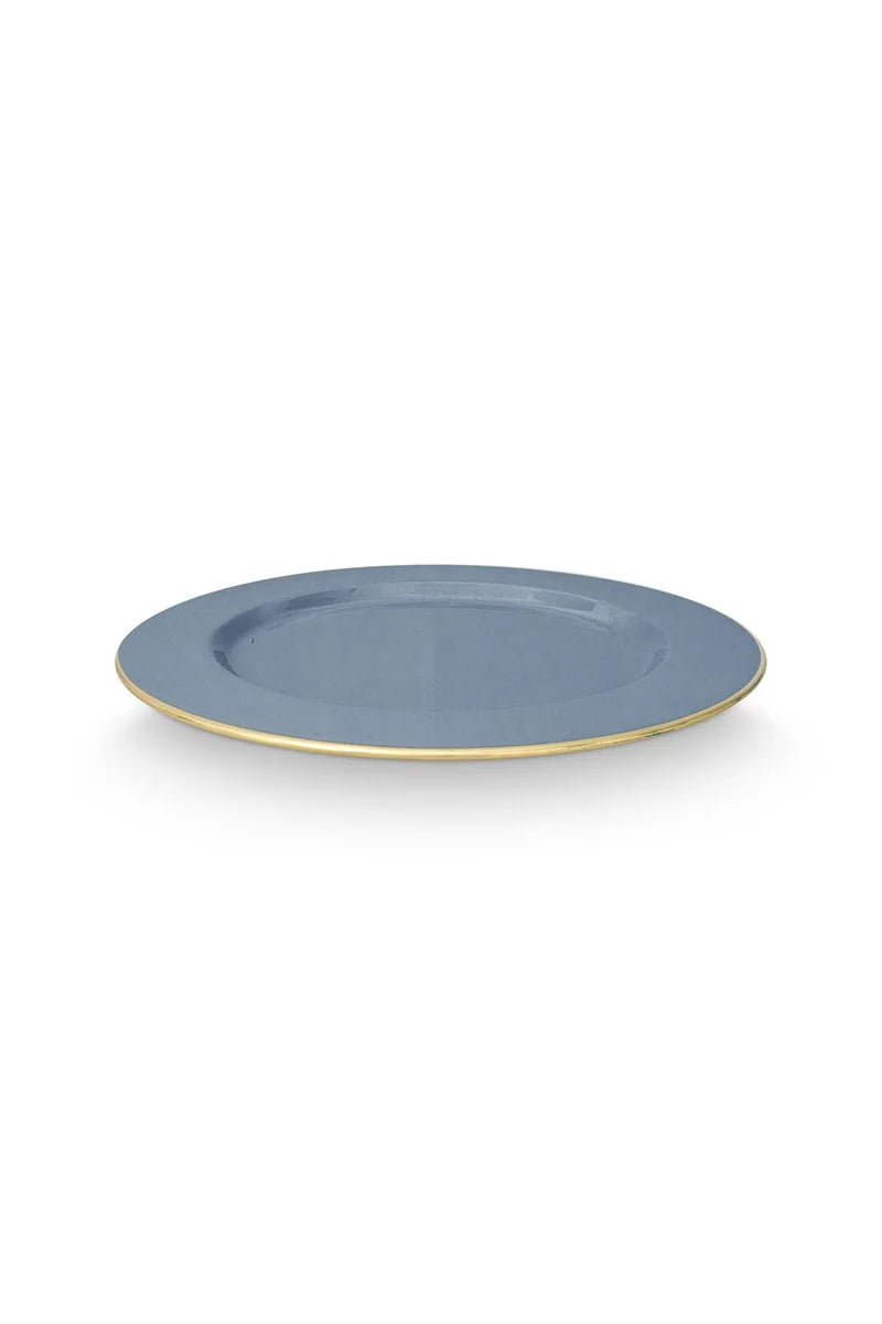 Plate Metal Light Blue 32cm | 51.001.461