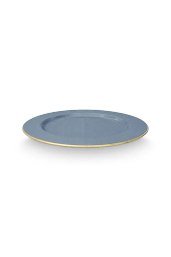 Plate Metal Light Blue 32cm | 51.001.461
