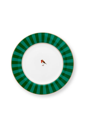 Love Birds Plate Stripes Emerald & Green 17cm | 51.001.463