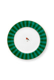 Love Birds Plate Stripes Emerald & Green 17cm | 51.001.463