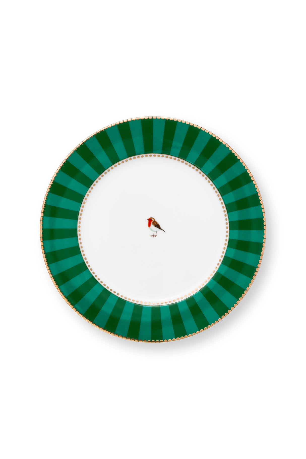 Love Birds Plate Stripes Emerald & Green 21cm | 51.001.465