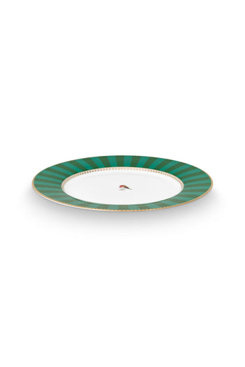 Love Birds Plate Stripes Emerald & Green 21cm | 51.001.465