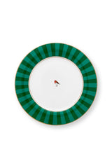 Love Birds Plate Stripes Emerald & Green 26.5cm | 51.001.467