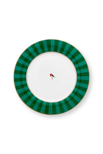 Love Birds Plate Stripes Emerald & Green 26.5cm | 51.001.467