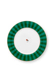 Love Birds Plate Stripes Emerald & Green 26.5cm | 51.001.467