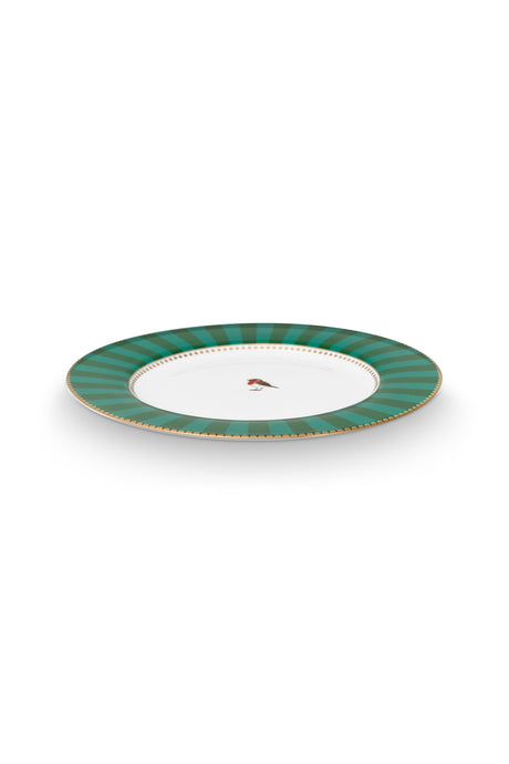 Love Birds Plate Stripes Emerald & Green 26.5cm | 51.001.467