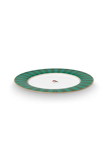 Love Birds Plate Stripes Emerald & Green 26.5cm | 51.001.467