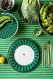 Love Birds Plate Stripes Emerald & Green 26.5cm | 51.001.467