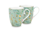 Set/2 Mugs Large Jolie Flowers Blue 350ml │51.002.249