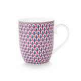 Mug Small Flower Festival Scallop Red-Light Blue 145ml │51.002.306