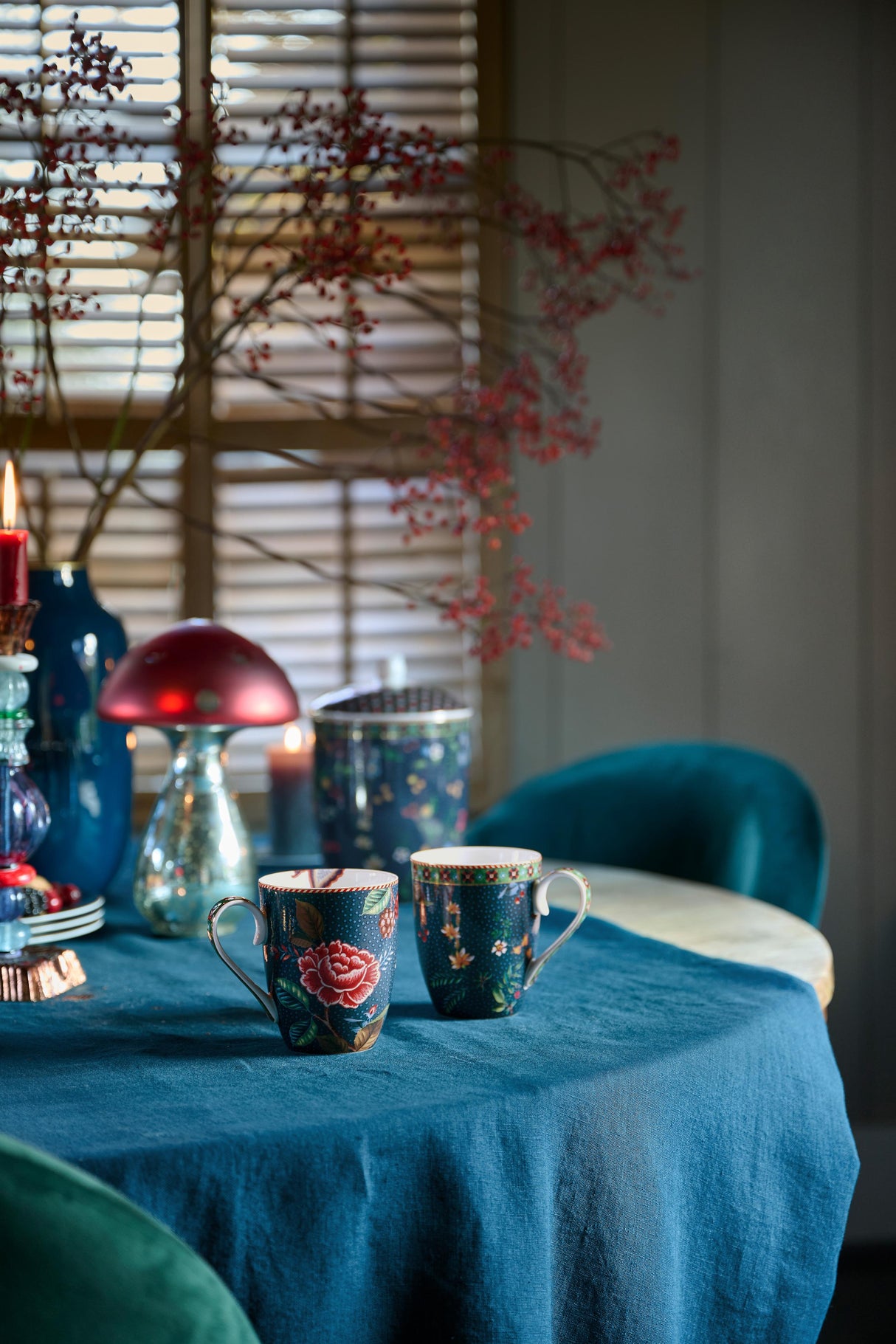 Berry Blues Large Mug Flower Blue 350ml | 51.002.486