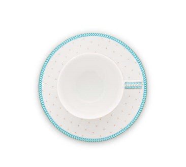 Set/2 Espresso Cups & Saucers Jolie Dots Gold 120ml │51.004.118