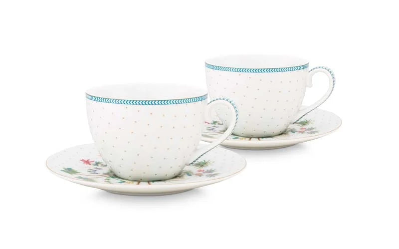 Set/2 Cups & Saucers Jolie Dots Gold 280ml │51.004.119