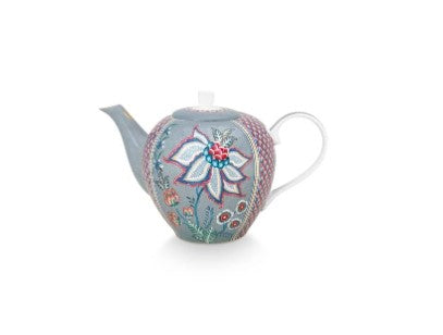 Tea Pot Large Flower Festival Light Blue 1.6ltr │51.005.066