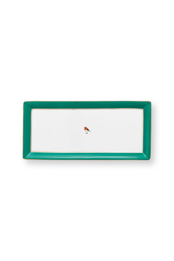 Love Birds Rectangular Cake Tray Emerald 33.3x15.5 | 51.018.156